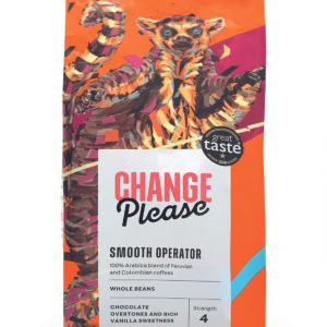 Change Please Smooth Operator Whole Coffee Beans | 100% Profits to Support the Homeless | 200g Bag | Rich Colombian Coffee Beans | Filter Coffee, Cafetiere or Aeropress Coffee