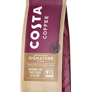COSTA COFFEE Signature Blend Roast & Ground for Cafetiere, 1000 g, Pack of 5