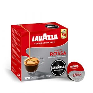 Lavazza A Modo Mio Qualità Rossa, Coffee Pods Espresso, 36 capsules (Packing may vary)