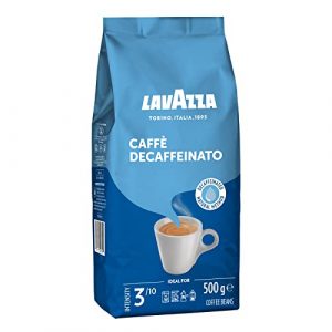 Lavazza Decaffeinated, 100% Arabica Medium Roast Coffee Beans, 500g Pack