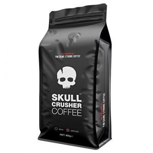 Skull Crusher Coffee | Ground Coffee (500g) | Warning: World's Strongest Coffee | Rainforest Alliance Certified Strong Coffee | High Caffeine Ground Coffee