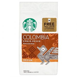 Starbucks Colombia Single-Origin Medium Ground Arabica Coffee, 200 g