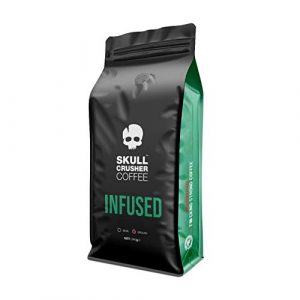 Skull Crusher Coffee | Infused Ground Coffee (240g) | Warning: World's Strongest Coffee | Rainforest Alliance Certified Strong Coffee | High Caffeine Ground Coffee